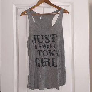 just a small town girl tank